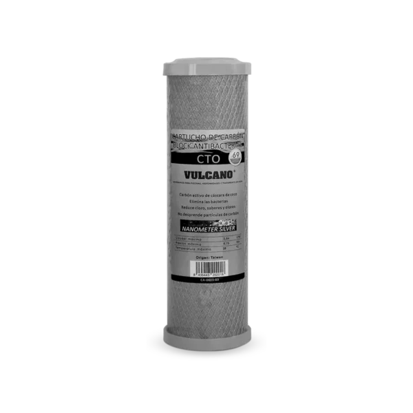 Cartucho carbón block 10" x 2.5" (69 mm) - NS